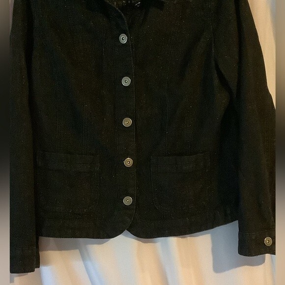 Christopher & Banks Black Sparkle Jacket Women’s Size L W - Picture 3 of 8